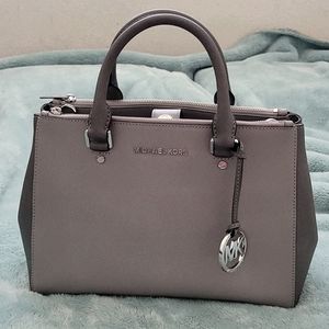 Michael Kors Sutton grey satchel handbag